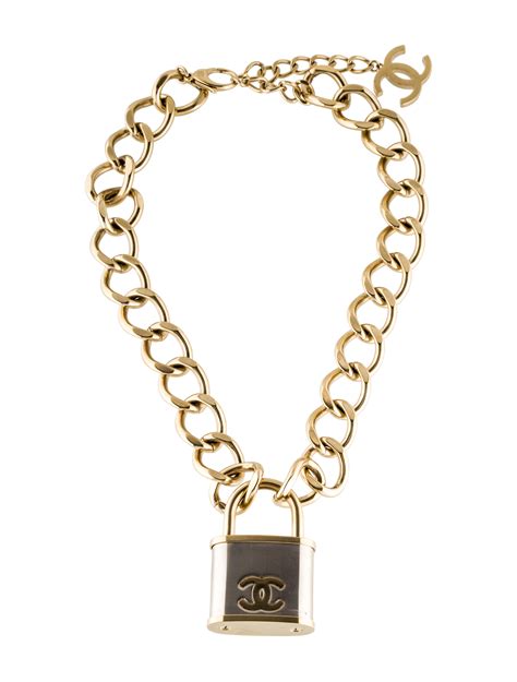 chanel lock necklace|Chanel necklace price list.